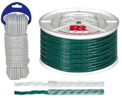 Bobina cuerda plástica forrada 5mm/15m blanco