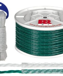Bobina cuerda plástica forrada  5mm/15m verde