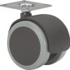 Rueda dk poliuretano platina ø50 50kg alt:67 mm pla:42x42 mm