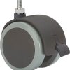 Rueda dk poliuretano espiga roscada con freno ø50 50kg alt:62 mm esp:10x15 mm