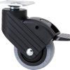 Rueda hp-pgi negro con placa superior y freno ø50 22kg alt:84 mm