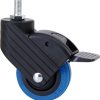 Rueda hp-púa con espiga roscada y freno ø50 30kg alt:80 mm esp:8x15 mm