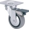 Rueda b-pgi con freno goma gris ø60 25kg alt:81 mm