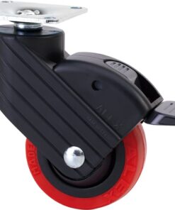 Rueda hp-ppi con placa superior y freno ø50 30kg alt:84 mm
