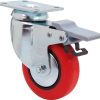 Rueda bh-ppi con placa superior y freno ø100 80kg alt:132 mm