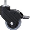 Rueda hp-pgi negro espiga roscada y freno ø50 22kg alt:80 mm esp:8x15 mm