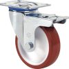 Rueda zv-pol con placa superior y freno ø100 150kg alt:133 mm