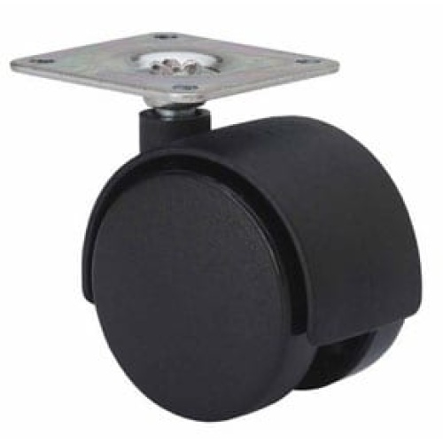 Rueda dk negro platina ø50 50kg alt: 67 mm