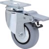Rueda bh-pgi con freno y placa superior ø80 60kg alt:110 mm