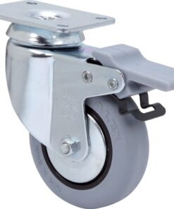 Rueda bh-pgi con freno y placa superior ø80 60kg alt:110 mm