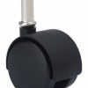 Rueda dk negro espiga lisa ø40 20kg alt:49 mm
