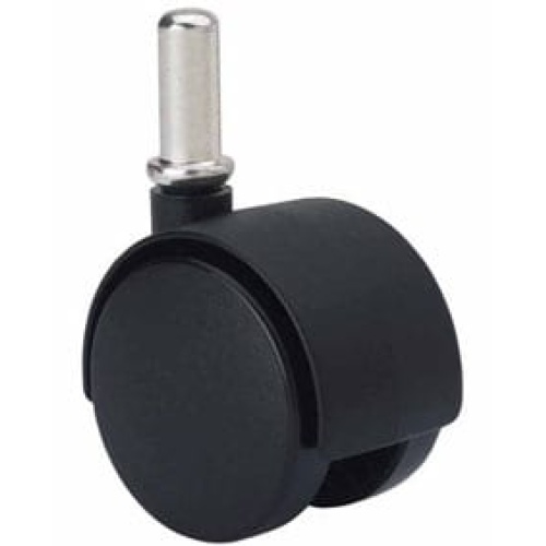 Rueda dk negro espiga lisa ø40 20kg alt:49 mm
