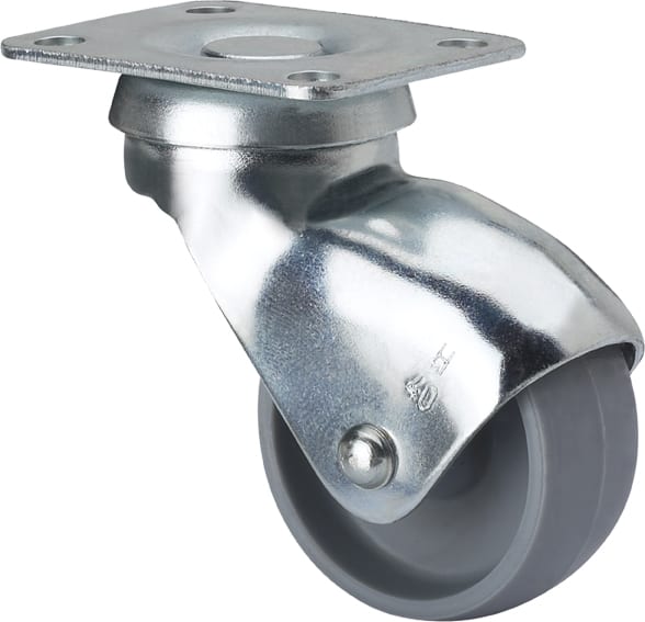 Rueda h-bp con placa superior ø40 22kg alt:57 mm