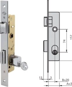 Cerradura embutir acero inox 1964 6