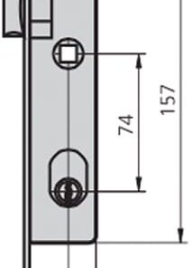 Cerradura embutir acero inox 1964t 6