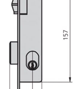 Cerradura embutir acero inox 1964v 6