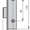 Cerradura embutir acero inox 1984c 20/6