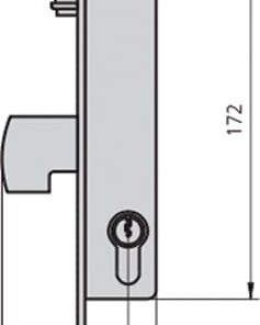 Cerradura embutir acero inox 1990v 20/6