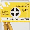Blister 2 puntas destornillador 1/4" tin ph 3x50