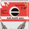 Blister 10 puntas destornillador 1/4" plana 6,5x1,2x25