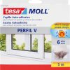 Aislamiento puertas/ventanas perfil v 5m gris