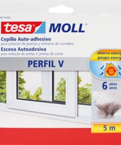 Aislamiento puertas/ventanas perfil v 5m gris