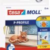 Burlete caucho perfil p 6mx9mm blanco