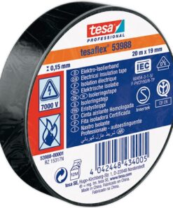 Cinta aislante tesa 53988 25m x 25mm negra