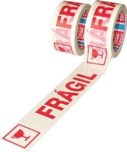 Cinta precinto fragil 66mx50mm blanco