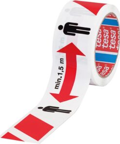 CINTA DIST.SOCIAL 58263-50MX50MM ROJ/BCO