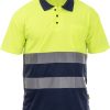 POLO ROCK HV SS YELLOW/NAVY T-S