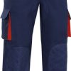 Pantalón tergal cargo 58 marino/rojo