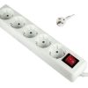 Base multiple 5 tomas 3x1.5 1.5m 2P+TT c/interruptor
