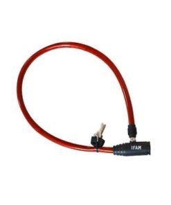CANDADO BICI 300R50 CABLE JUNIOR ROJO