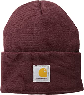 CARHARTT Gorro Punto Acanalado A18 Rojo Oscuro