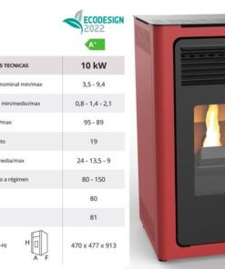 Alternative view of Lasian estufa pellets Audax 10KW