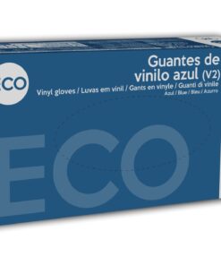 Alternative view of Guante Desechable Vinilo AZUL Talla M - 100Uds